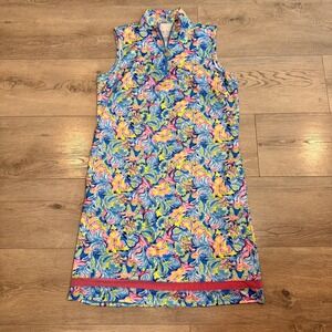 Stella Parker Sport Sleeveless Mock Neck Zip Golf Dress Small S UPF